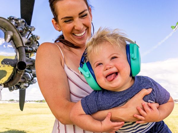 EAA-155 Mother Flies Her Son